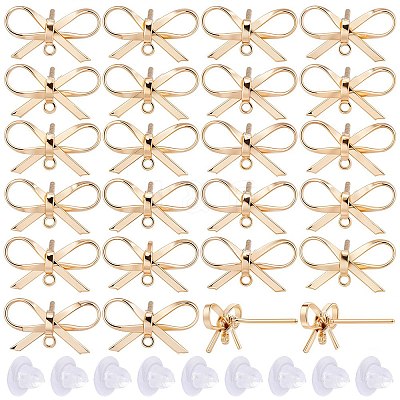 20Pcs Brass Stud Earring Findings KK-SC0003-92-1