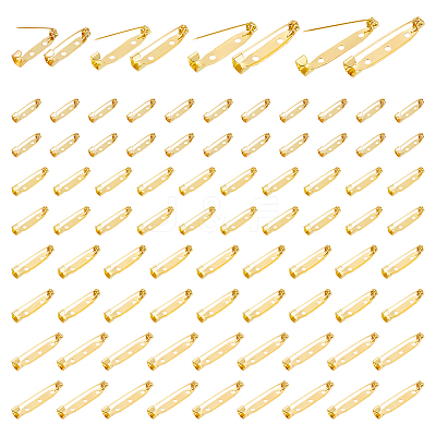 200Pcs 4 Styles Iron Back Bar Pins IFIN-ME0001-21B-1