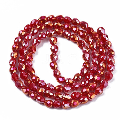 Opaque Glass Beads Strands X-EGLA-T008-16I-1