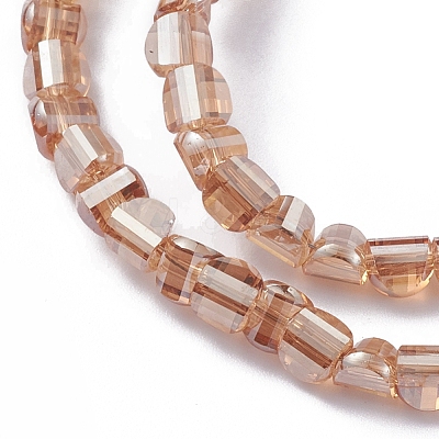 Electroplate Glass Beads Strands EGLA-L023A-PL04-1