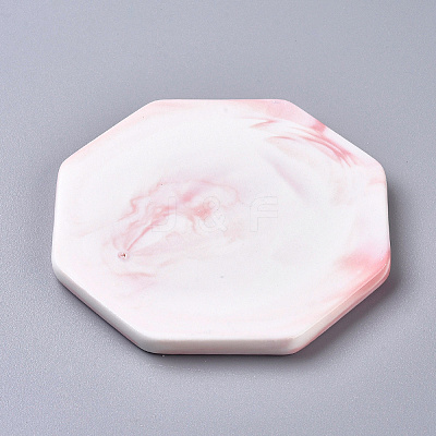 Marble Pattern Porcelain Cup Coasters AJEW-WH0121-51A-1
