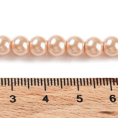 Baking Paint Pearlized Glass Pearl Round Bead Strands HY-Q003-6mm-18-1