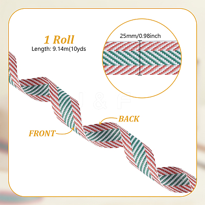 10 Yards Polycotton Ribbons OCOR-WH0070-185B-1