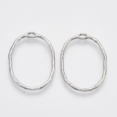 Alloy Open Back Bezel Pendants PALLOY-S121-84P-1