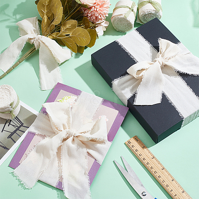 5M Cotton Frayed Ribbons OCOR-WH0045-09C-1