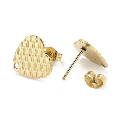 Ion Plating(IP) 304 Stainless Steel Stud Earring Findings STAS-I183-04B-G-1