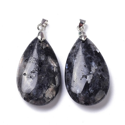 Natural Larvikite Pendants G-D084-01P-B06-1