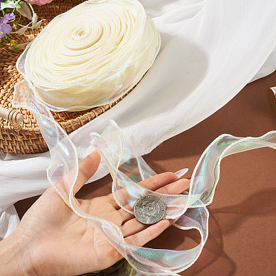 Polyester Lace Trim DIY-TAC0010-49D-1