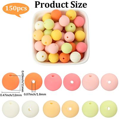 Rubberized Style Imitated Silicone Acrylic Beads MACR-PA0001-06B-03-1
