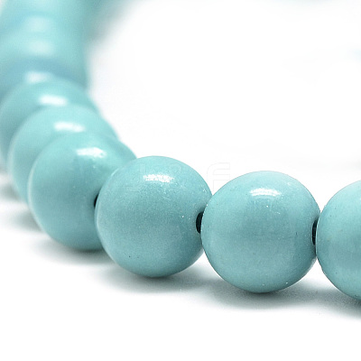 Synthetic Ocean White Jade Beads Strands G-S254-8mm-B02-1