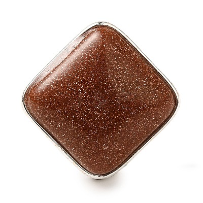 Synthetic Goldstone Adjustable Rings RJEW-H240-01S-16-1