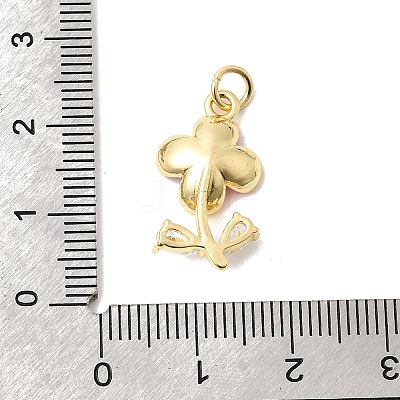 Brass Pave Clear Cubic Zirconia Pendants KK-G554-05G-04-1