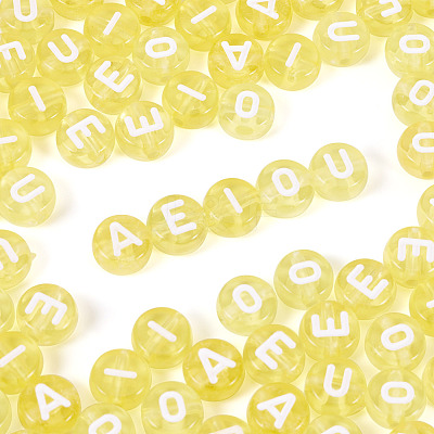 100Pcs 5 Styles Transparent Acrylic Beads TACR-TA0001-54A-1