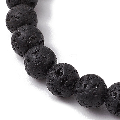 Natural Weathered Agate Stretch Bracelets BJEW-JB11101-1