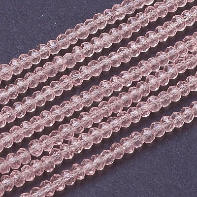 Transparent Glass Beads Strands X-GLAA-R135-2mm-12-1