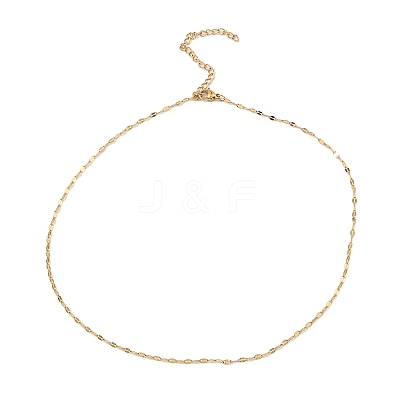 10Pcs PVD Vacuum Plating  304 Stainless Steel Dapped Chain Necklaces Set NJEW-K254-02G-1