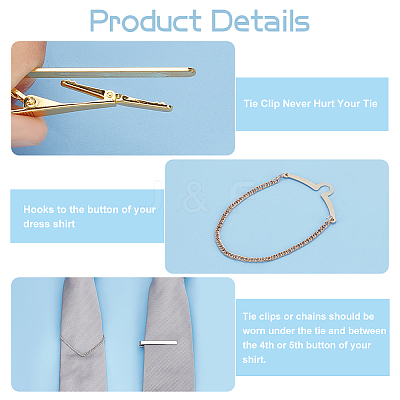 Brass Tie Clip AJEW-FG0003-09-1