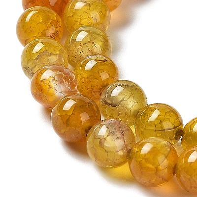 Natural Dragon Veins Agate Round Bead Strands G-J303-18-6mm-1