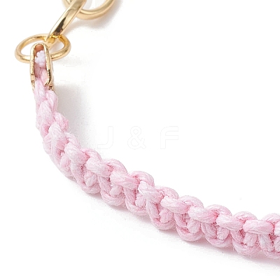 Waxed Cotton Cords Braided Link Bracelets BJEW-JB09963-01-1