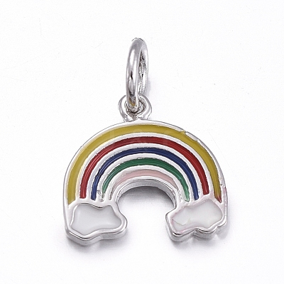 Brass Enamel Charms KK-L178-08P-1
