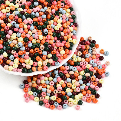 Baking Paint Glass Seed Beads SEED-N007-02E-1