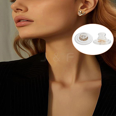10Pcs Silicone Ear Nuts FIND-LP0005-63G-1