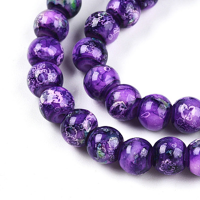 Baking Paint Glass Beads X1-DGLA-N003-6mm-A07-1
