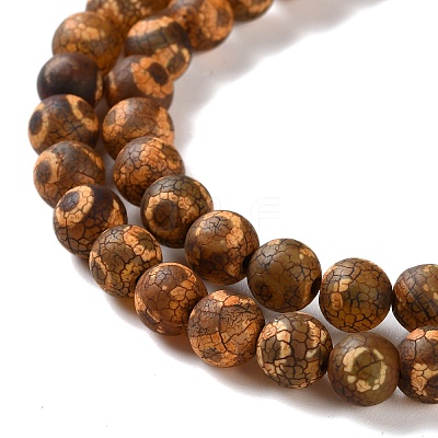 Dyed & Heated Tibetan Style dZi Beads Strands G-P564-A01-01B-1