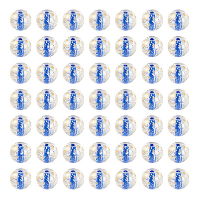 100Pcs Crackle Transparent Glass Beads GLAA-TADJ0001-12D-1