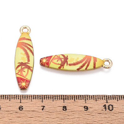 Alloy Enamel Pendants ENAM-T022-40KCG-06-1