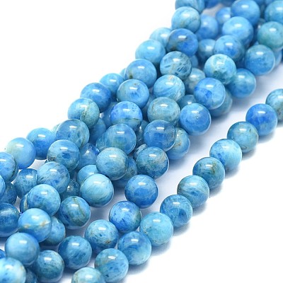 Natural Apatite Beads Strands G-F674-04-6mm-1