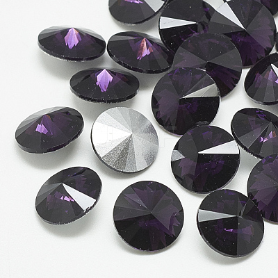 Pointed Back Glass Rhinestone Cabochons RGLA-T086-14mm-16-1