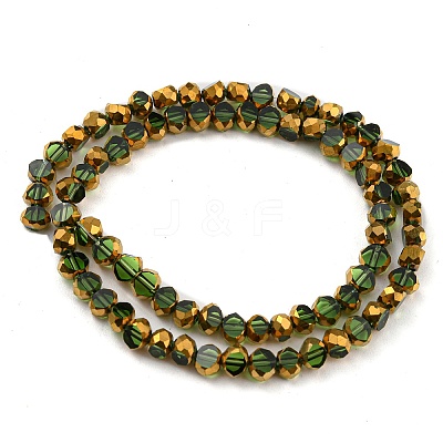 Electroplate Transparent Glass Beads Strands EGLA-G037-02A-HP04-1