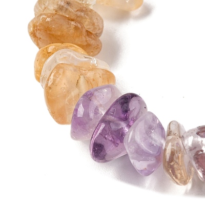 Natural Citrine & Amethyst Beads Strands G-L610-A06-B01-1
