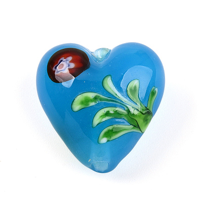 Handmade Bumpy Millefiori Glass Beads LAMP-N024-42-1