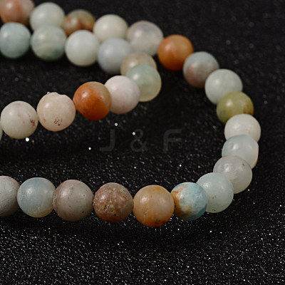 Natural Flower Amazonite Beads Strands G-D608-6mm-1