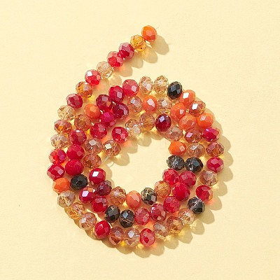 5 Strands 5 Colors Electroplate Glass Beads Strands EGLA-FS0001-31-1