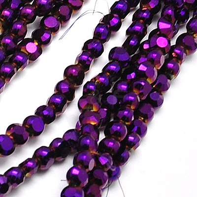 Electroplate Glass Beads Strands EGLA-A002-4mm-F29-1