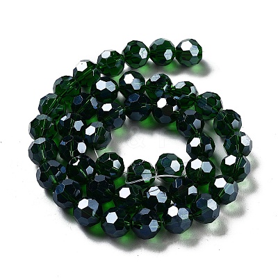 Electroplate Transparent Glass Beads Strands X-EGLA-A035-T10mm-A10-1