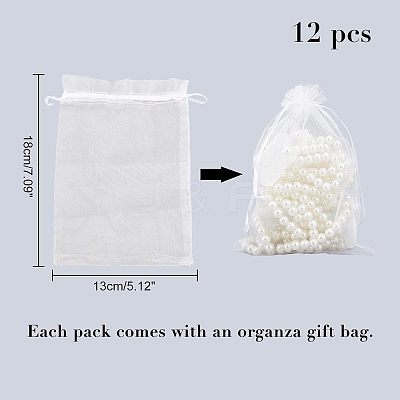 Plastic Imitation Pearl Stretch Bracelets FIND-NB0001-22-1