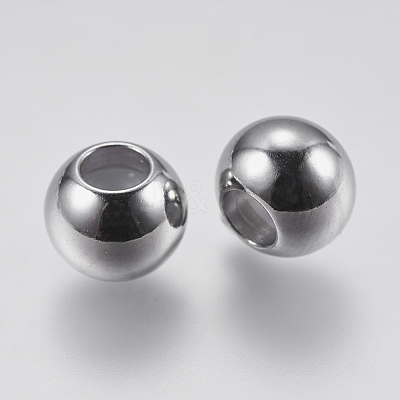 304 Stainless Steel Beads X-STAS-F139-062P-8mm-1