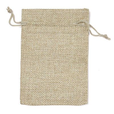 Christmas Printed Burlap Packing Pouches Drawstring Bags ABAG-Q053-02A-07-1