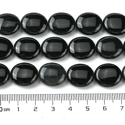 Natural Black Onyx(Dyed & Heated) Beads Strands G-K365-B12-03-1