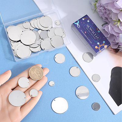 100Pcs 5 Styles 304 Stainless Steel Pendants STAS-SC0008-29-1