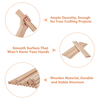 Wood Craft Sticks WOOD-WH0125-11E-1