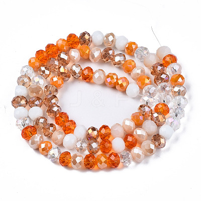 Electroplate Glass Beads Strands X-EGLA-N002-12G-1