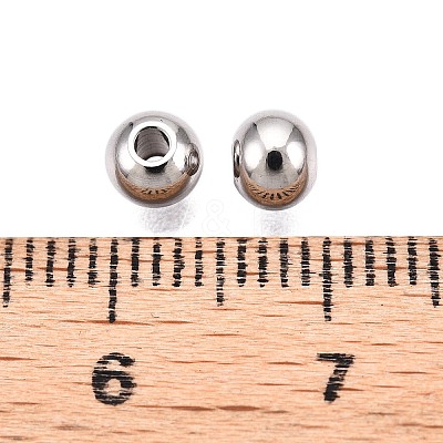 Tarnish Resistant 201 Stainless Steel Beads STAS-R033-5mm-1