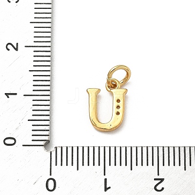 Brass Micro Pave Cubic Zirconia Charms KK-I382-03G-U-1
