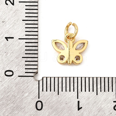 Brass Micro Pave Cubic Zirconia Pendants KK-I360-009G-01-1