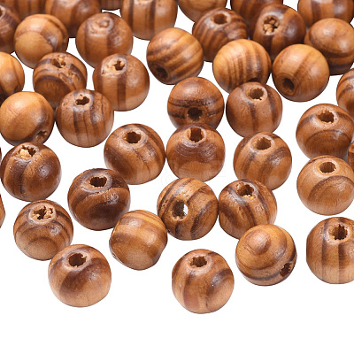 Undyed Natural Wood Beads X-TB611Y-10mm-LF-1